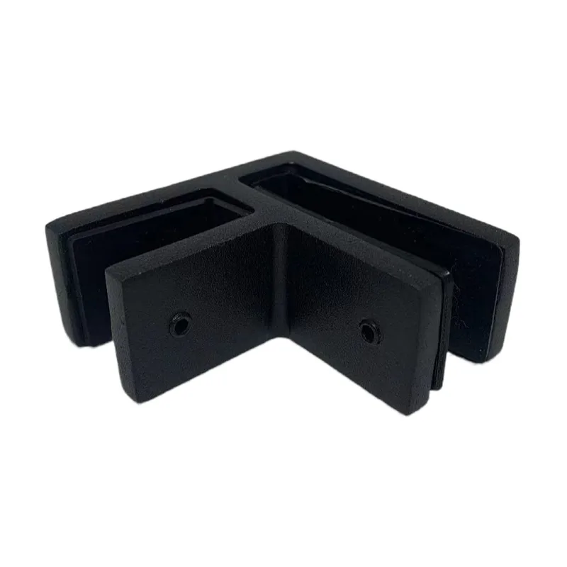Condibe matt black glass corner clips for railing