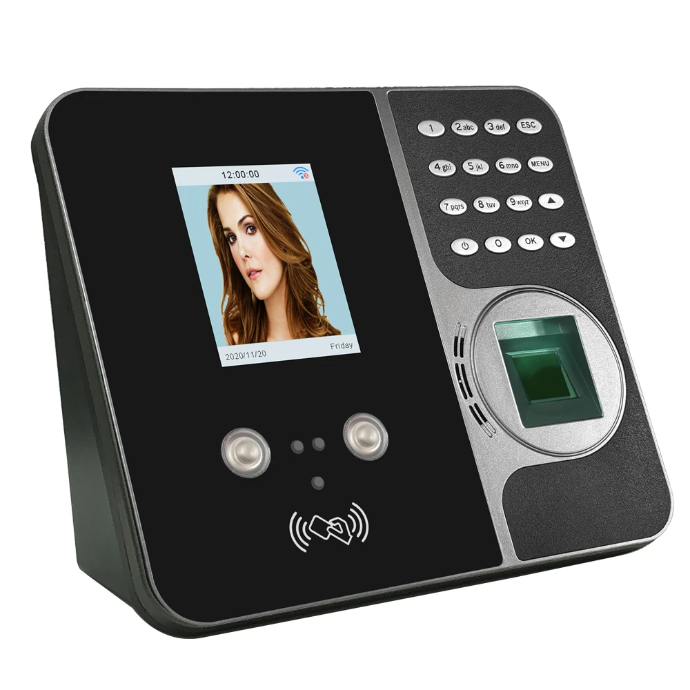 face recognition time attendance device with WIFI and backup battery for reconocimiento facial Realand Face ID F-G495