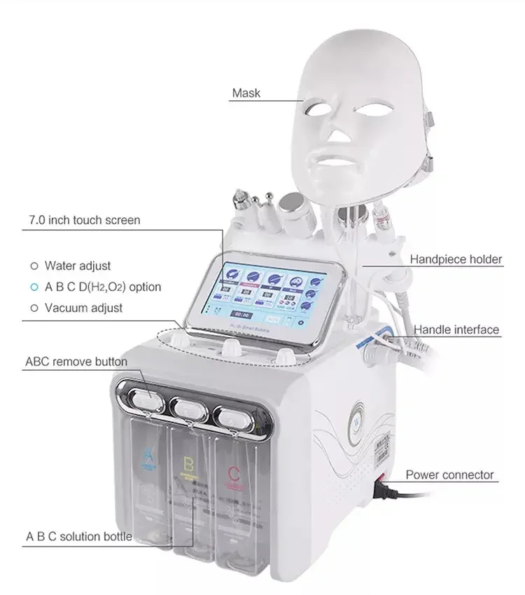 Hidrafacial Machine 7 en 1 Hydro Facial Machine Beauty Products Aqua Peel Clean Lifting Vacuum Face Cleaning Machine
