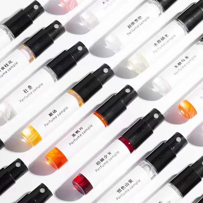 Clear Round 2ml 3ml 5ml 10ml Slim Tall Crimp Glass Fancy Perfume Bottle Spray 5ml Glass Packaging Perfume Bottle
