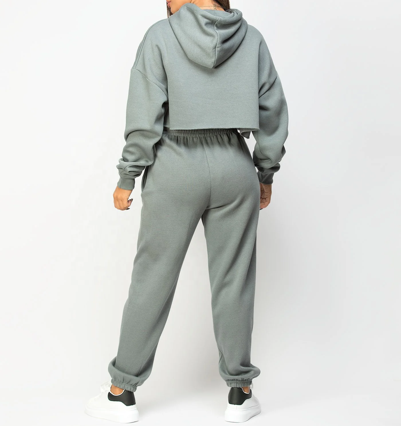 Женские флисовые мешковатые спортивные штаны с высокой талией, с логотипом на заказ