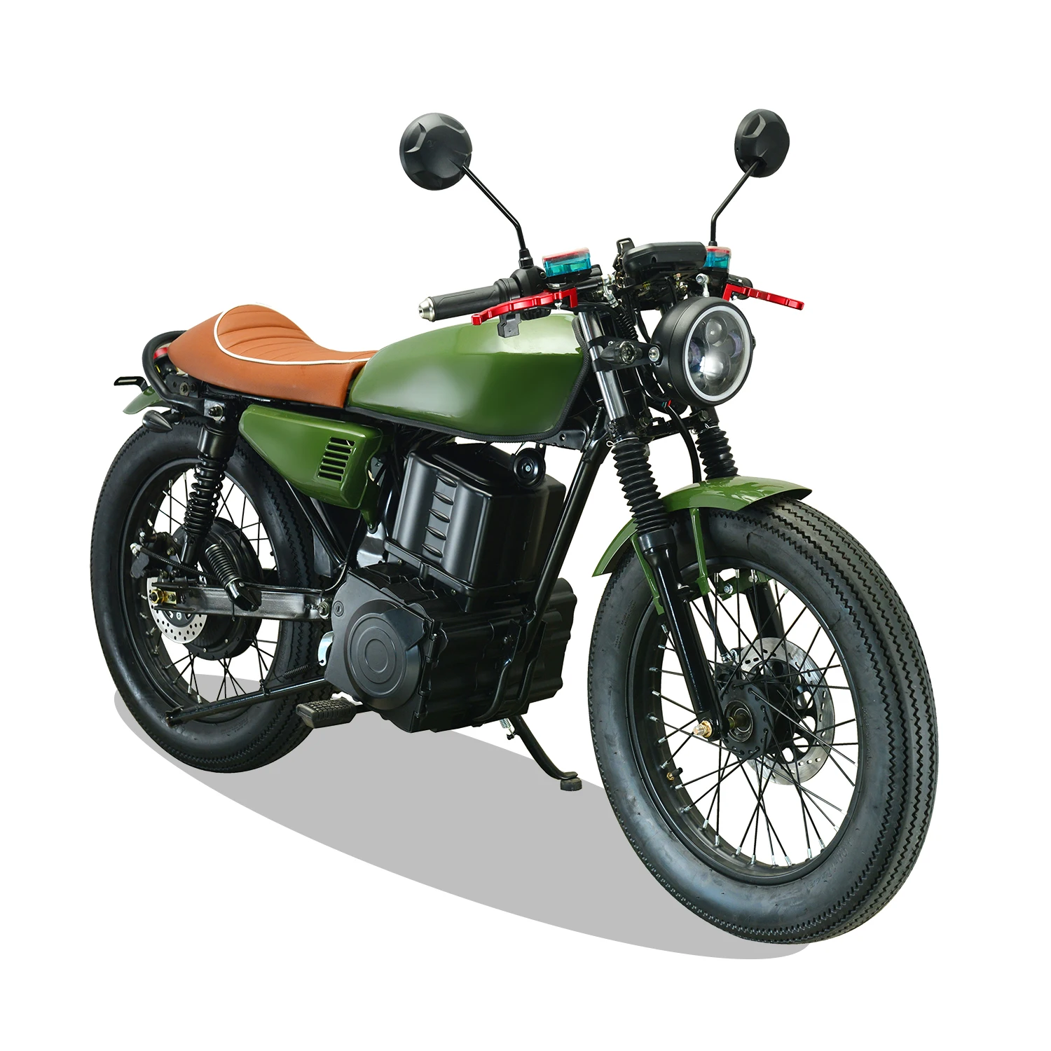 Old Fashion CG Cafe Racer 2000W 72V23Ah Vintage Single Lithium Battery Best Price  Electric Motorcycle