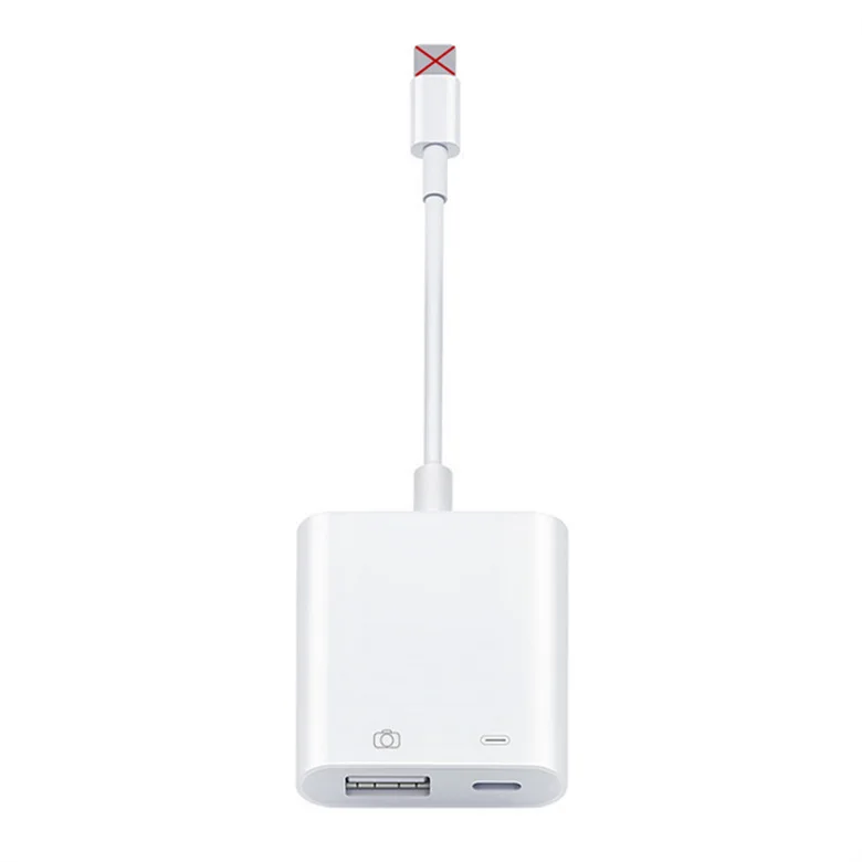 2 in 1 for Iphone lighting to usb female otg convertor pd charging adapter