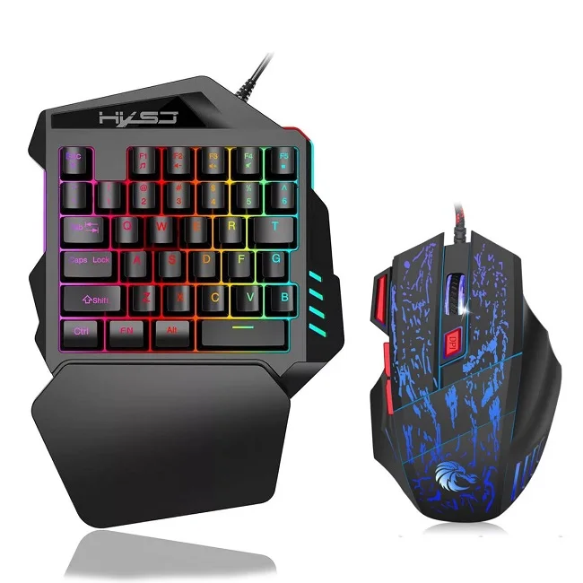 35 keys 4 in 1 combo one handed one-handed mechanical game gaming keyboard and mouse