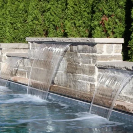 Home decoration acrylic spa jet wall water blade shower indoor outdoor waterfall