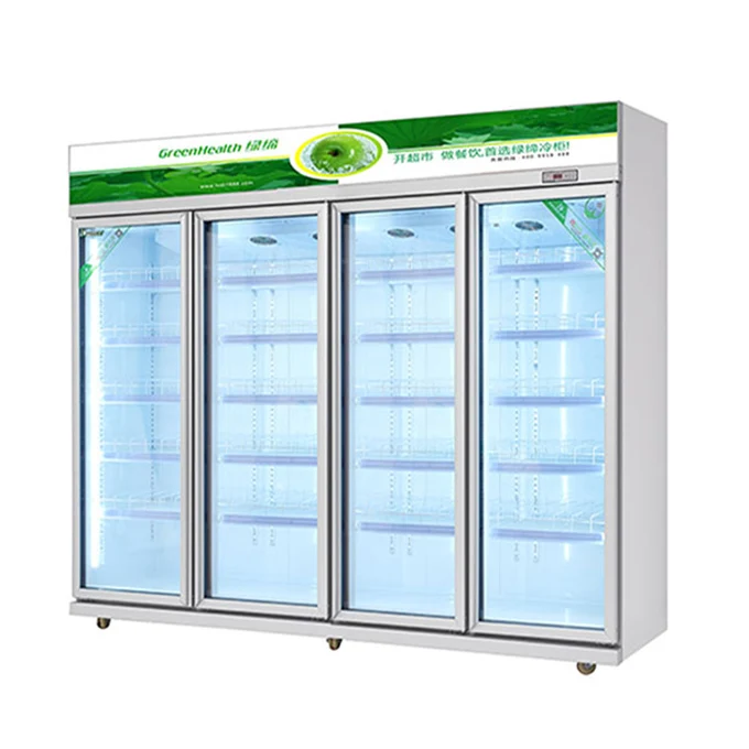 Glass Door Fridge Refrigerator Restaurant Equipment Beverage Display Cooler