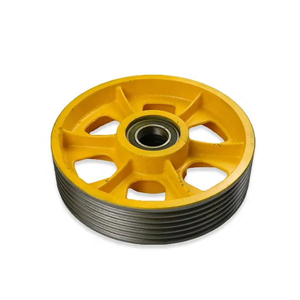 Customized cast iron material elevator traction sheave  deflector Sheave elevator accessories spare part