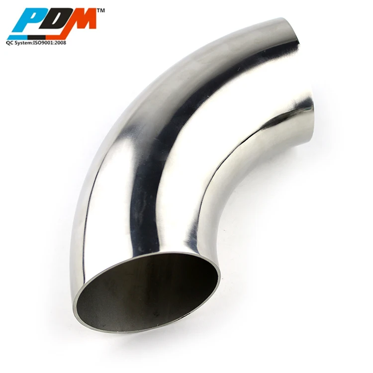 3inch stainless steel sanitary long type 90 degree welded Elbow