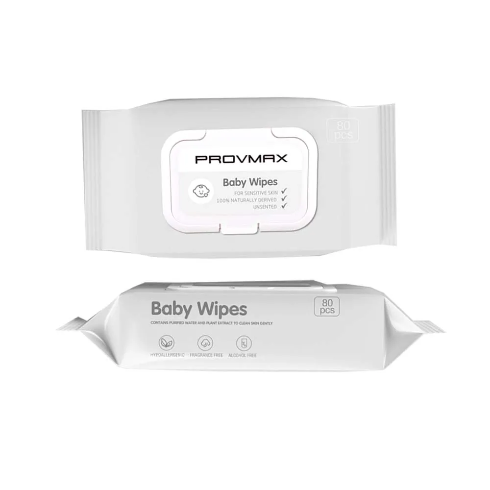 Оптовая продажа, натуральные биоразлагаемые Смываемые детские влажные салфетки из 100% древесной пульпы для малышей