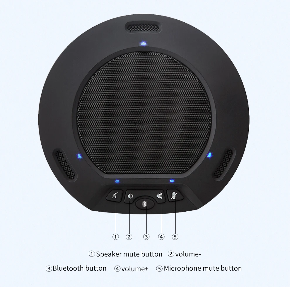 Audio Conference Speaker Cascade Studio Condenser Microfono USB Portable Speakerphone