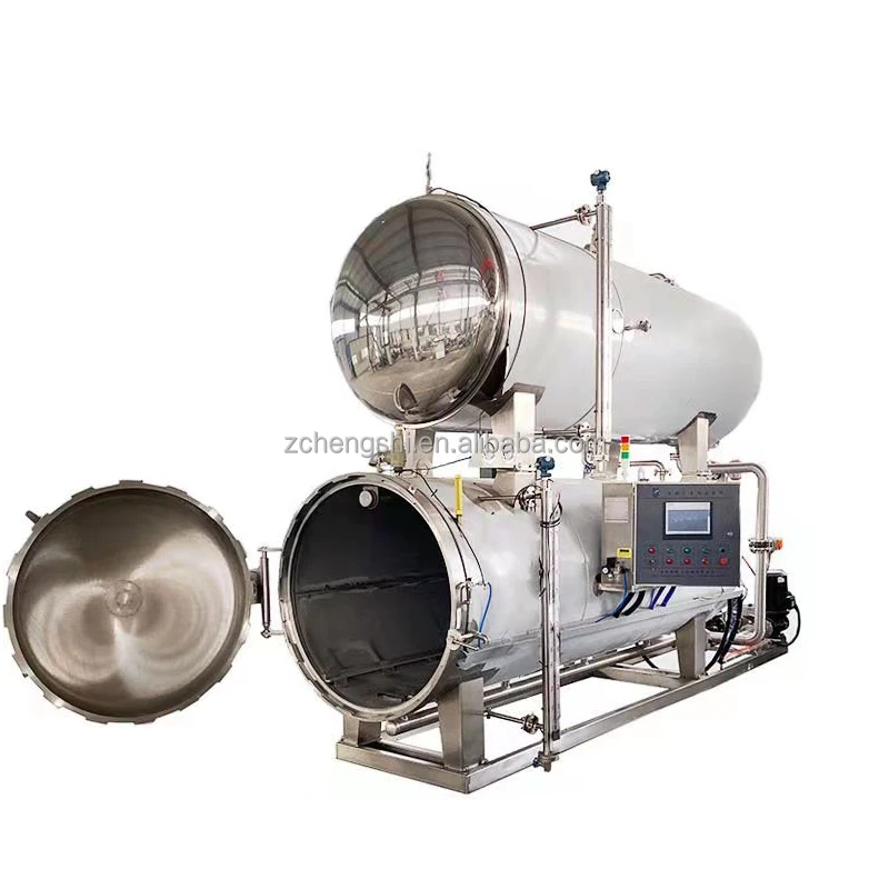 automatic water bathing type retort machine / food autoclave sterilizer for meat / milk / vegetable / fruit pouch / cans