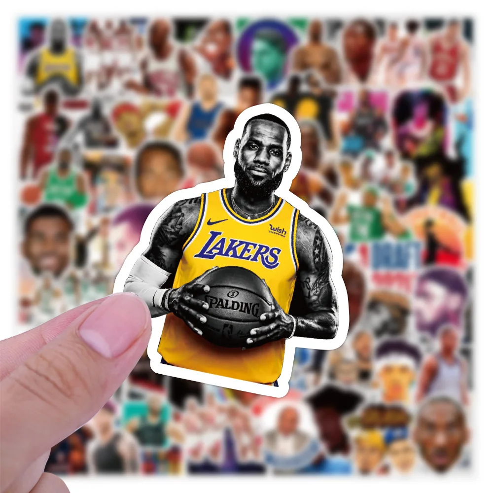 ПВХ-наклейки с граффити НБА, баскетбольная звезда, наклейки для мобильного телефона, компьютера, чемодана, автомобиля, гитары, 100