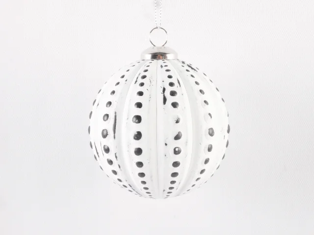 Handmade New Style 8 cm Ceramic Ball Ornament Plastic Christmas Party Decoration with Personalization Features Hanging Home Use