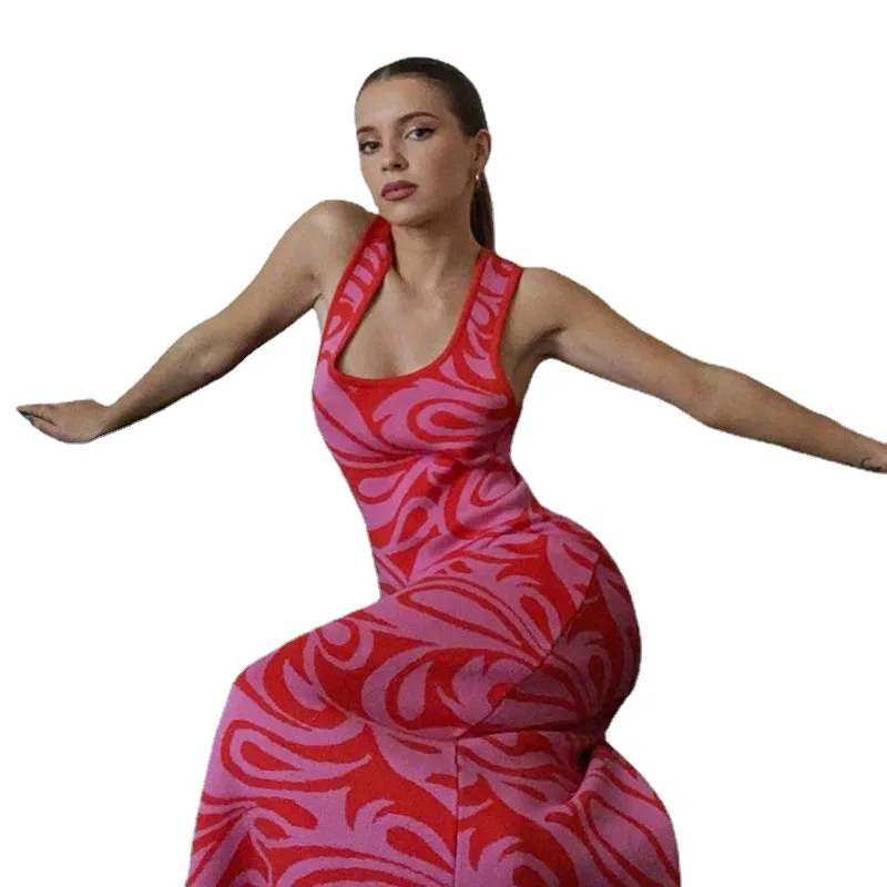 FYB Knitwear Ladies Knitted Custom Backless Sweater Bodycon Women Casual Sexy Maxi Dress