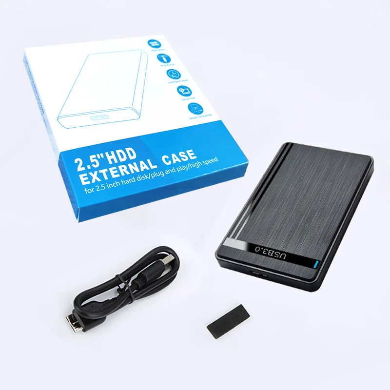 Plaid design HDD Case 2.5 inch SATA to USB 3.0 SSD Adapter for SSD 1TB 2TB Hard Disk Drive Box External HDD Enclosure
