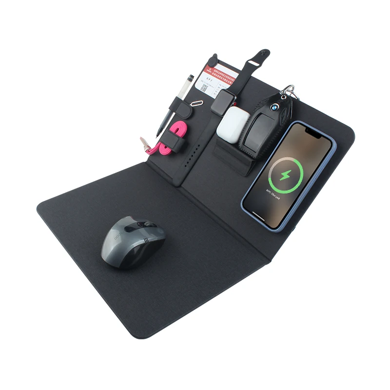 Dropshipping Customized Magnetic Fast Wireless Charging Mousepad Phone Charging Charger Mousepad Desk Mat free shipping to USA