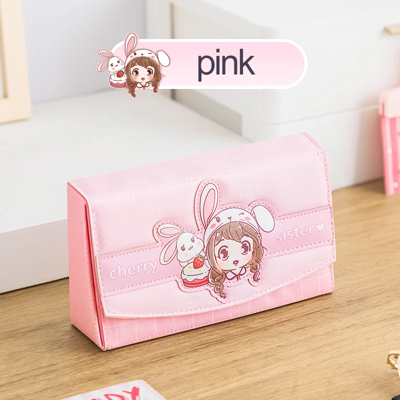 Cartoon Large Capacity Pencil Case: Cute Envelope-Style Stationery Organizer, Perfect for School Supplies
