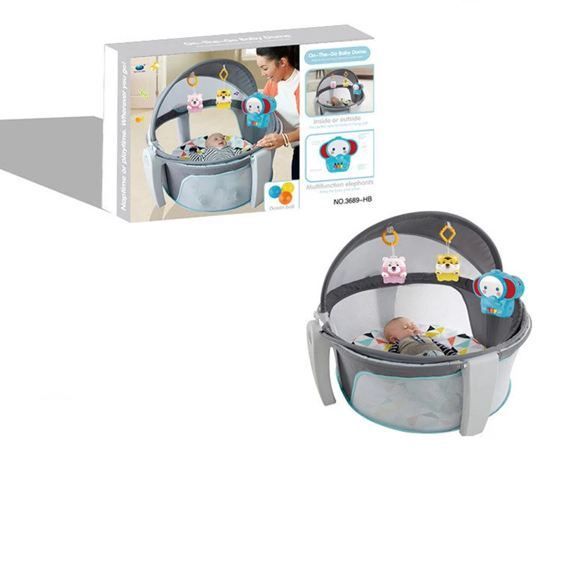 4 в 1 уличная музыкальная ранняя образовательная круглая портативная складная детская кровать для сна с музыкой