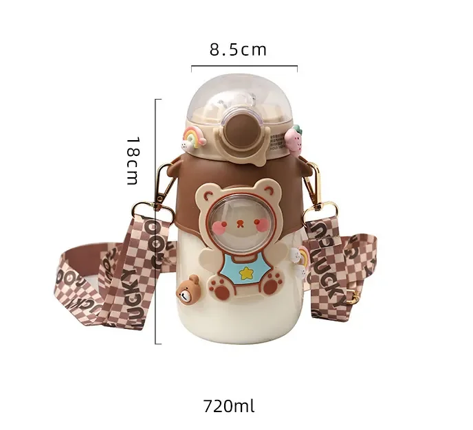 Wholesale Cartoon Drinking Bottle For Kids Custom Pattern Tomatodo With Straw Back To School