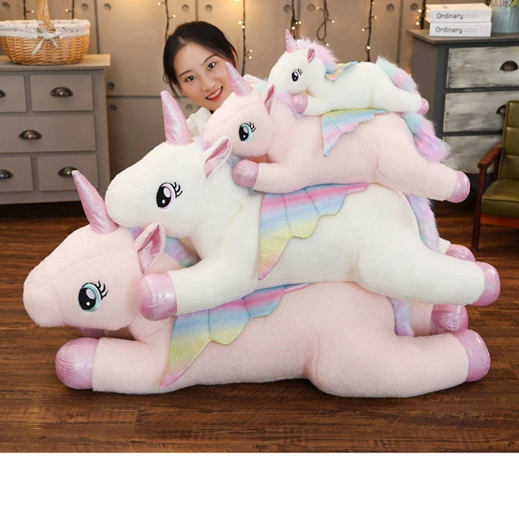 40cm cute gift big stuffed animal unicorn pillow large size cotton soft bed plush toy for sleeping