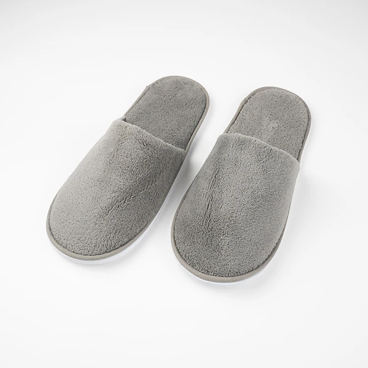 Luxury Soft Velvet Custom Spa Travel Bathroom Unisex Guest Hotel Disposable Slippers With Logo