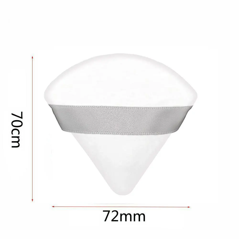 Custom Logo Dry White Black Face Triangle Soft Cosmetic Puff Pure Cotton Makeup Face Powder Puff