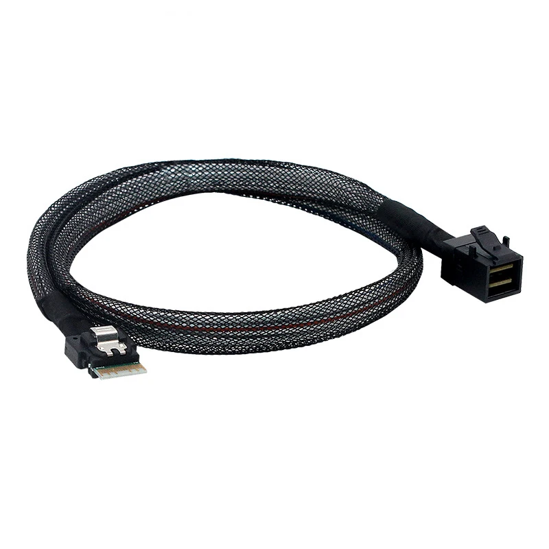 Slim SAS4.0 SFF-8654 4i 38pin Host to hard disk Mini SAS SFF-8643 36pin Target Cable