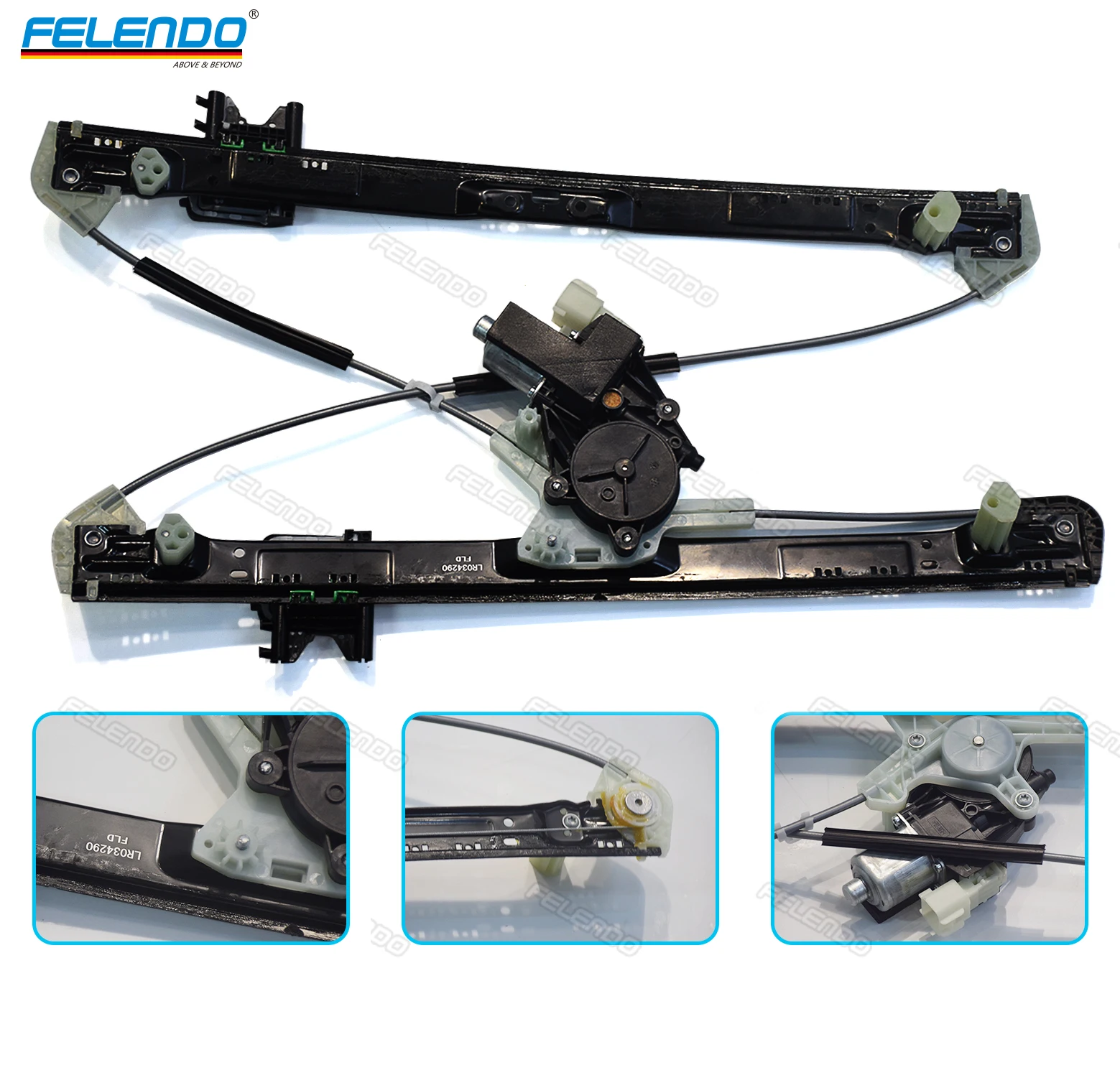 FELENDO Auto Parts Rear Left Window Regulator with Motor for Range Rover Vogue L405 2013 LR049253 LR078197
