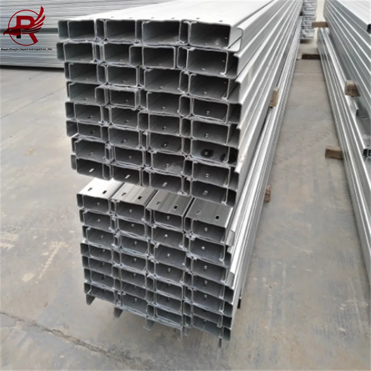 C-shaped Steel With Thin Wall,Perforated C Channel Purlins For Supporting System,C Purlin By Hot-coiled Steel And Cold-bent