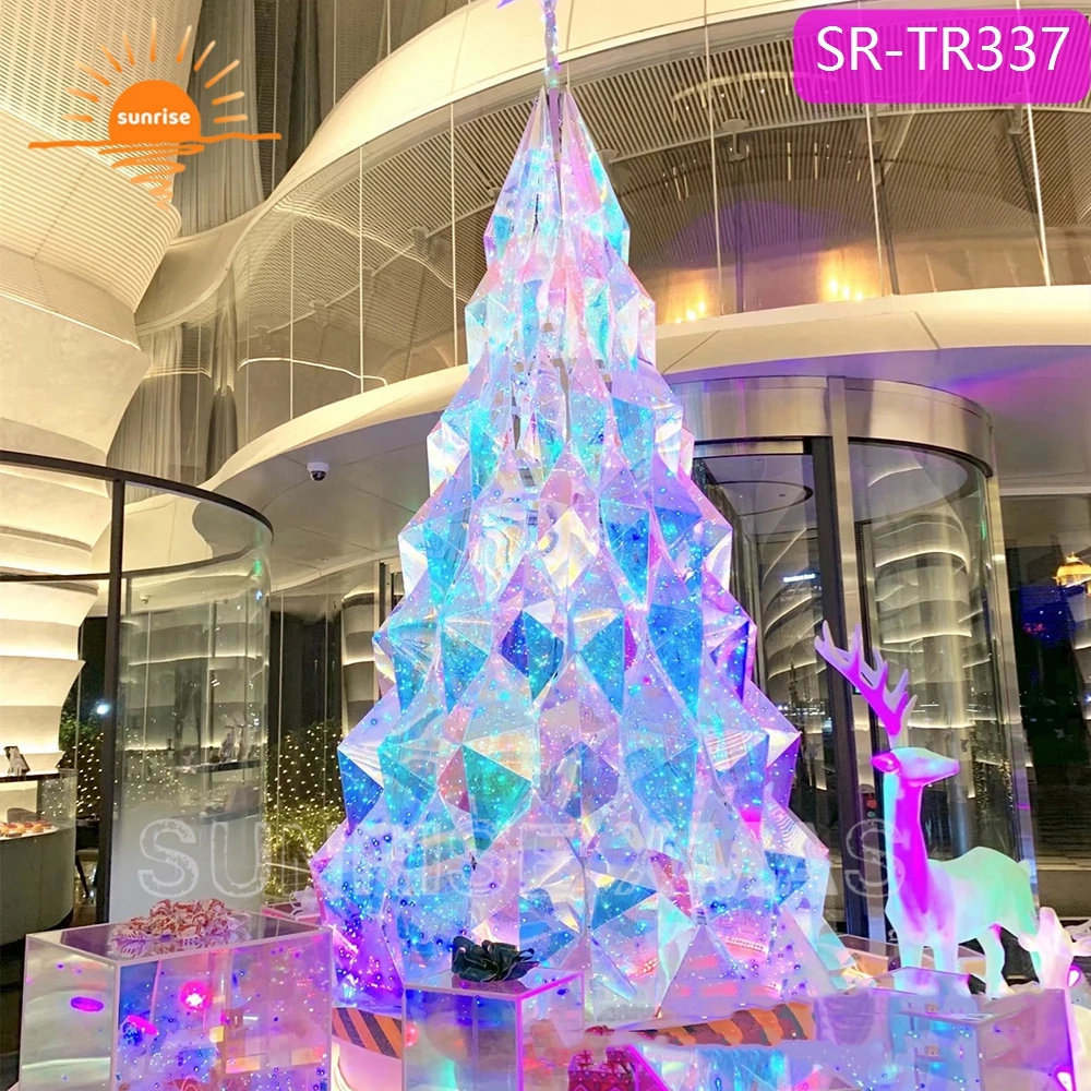 Frame Artificial Giant Christmas Tree Ornament Decoration 6meter Metal Sunrise Steel Frame and LED Light Large Xmas Tree CN;ZHE