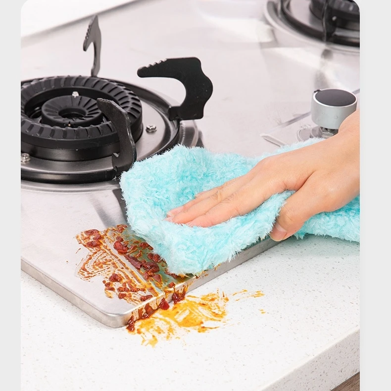 Thickness Absorption Natural Viscose Fiber Kitchen Towels Washable Cleaning Dish Cloths