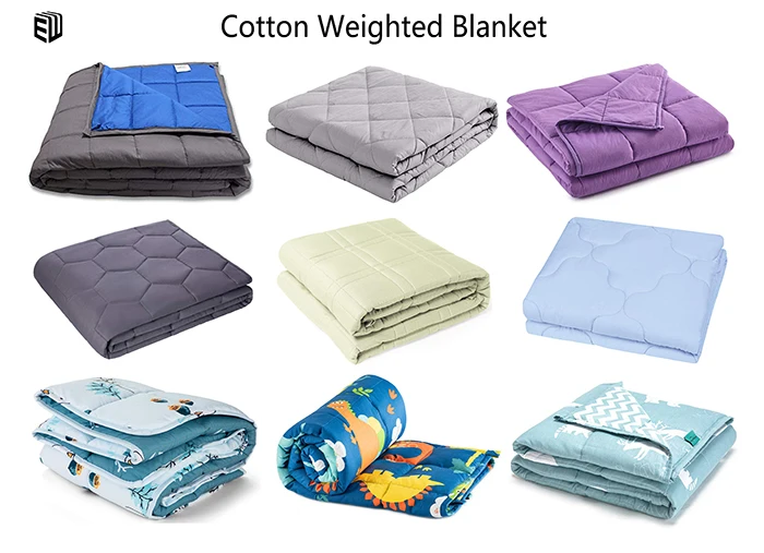 
Customized King Size Bed Adult 100% Soft Cotton and Glass Beads White Adult Weighted Blanket for Couple 