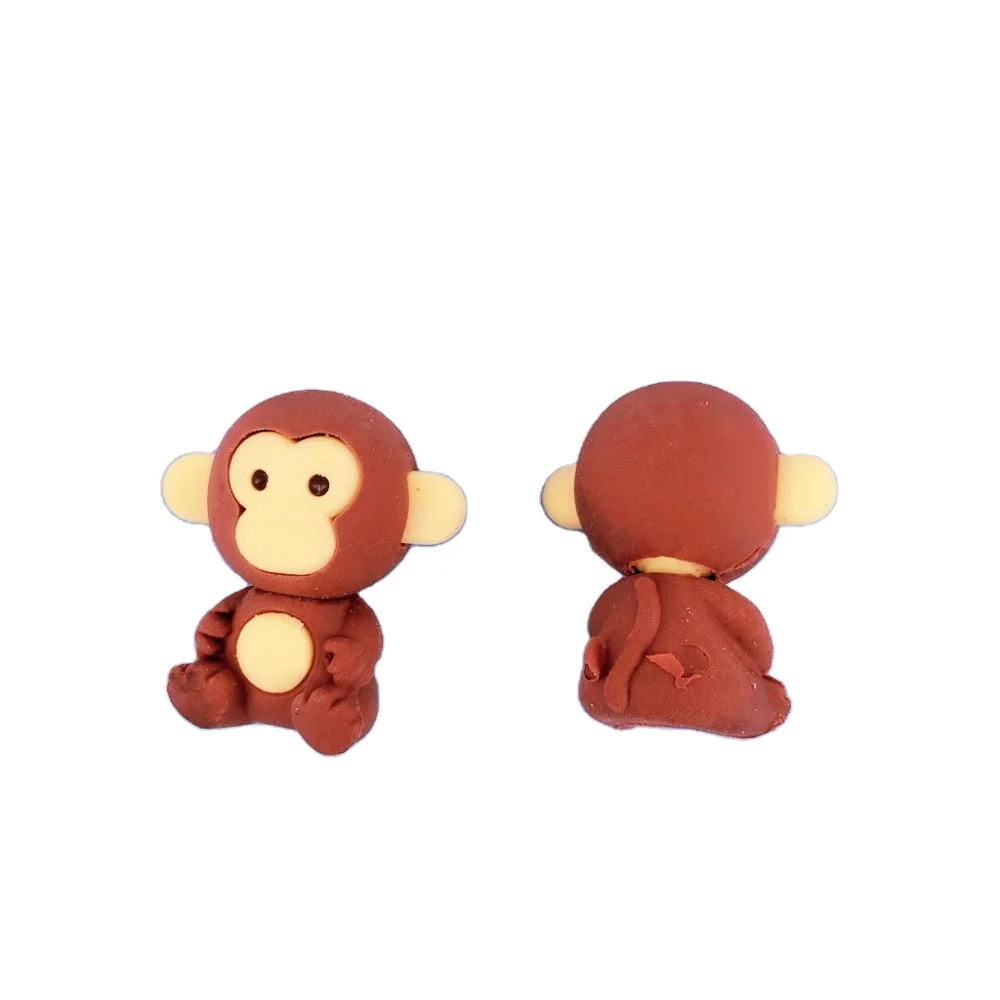 Creative and cute 3d animal shaped set  environmental eraser customization