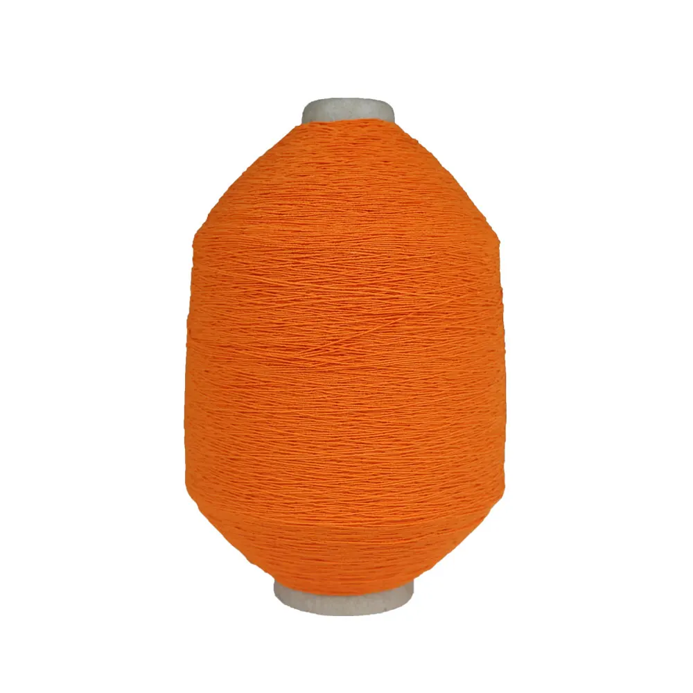 90#7575 black white natural latex talcum rubber thread elastic rubber polyester covered yarn