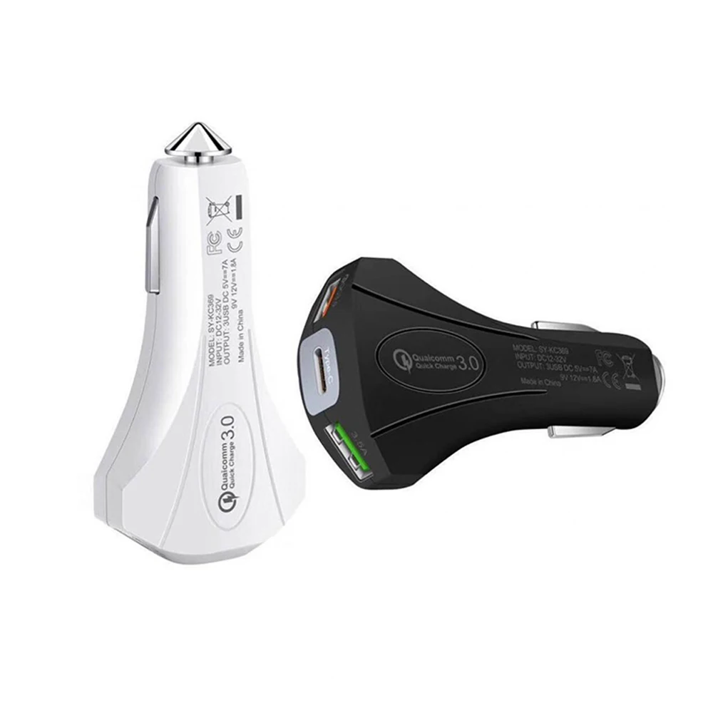 
SIPU car adapter 5A PD 3.0 USB TYPE C car charger metal charger QC 3.0 fast car charger 