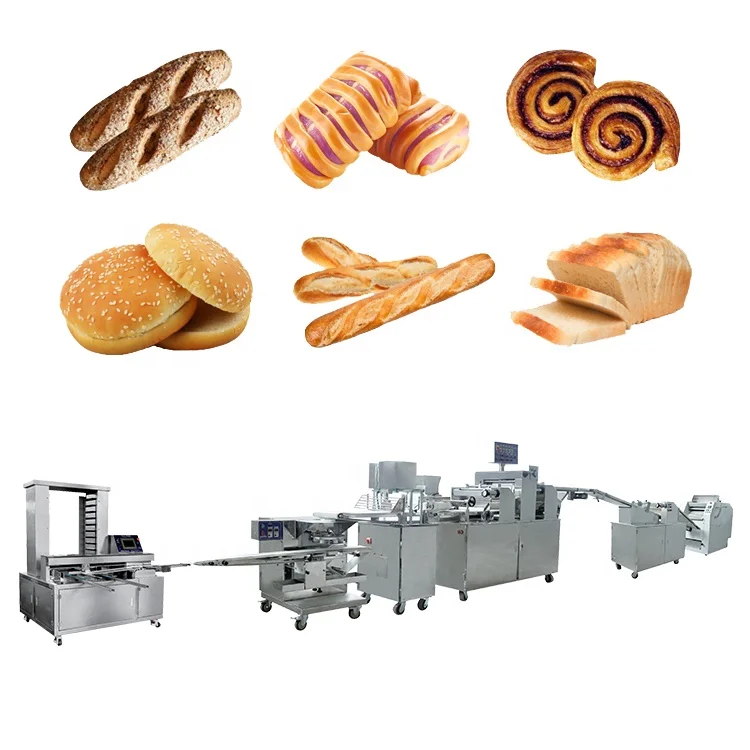 Fully Automatic Baguette Loaf Toast Bread Making Machine Bread Bakery Equipment Industrial Bread Production Line