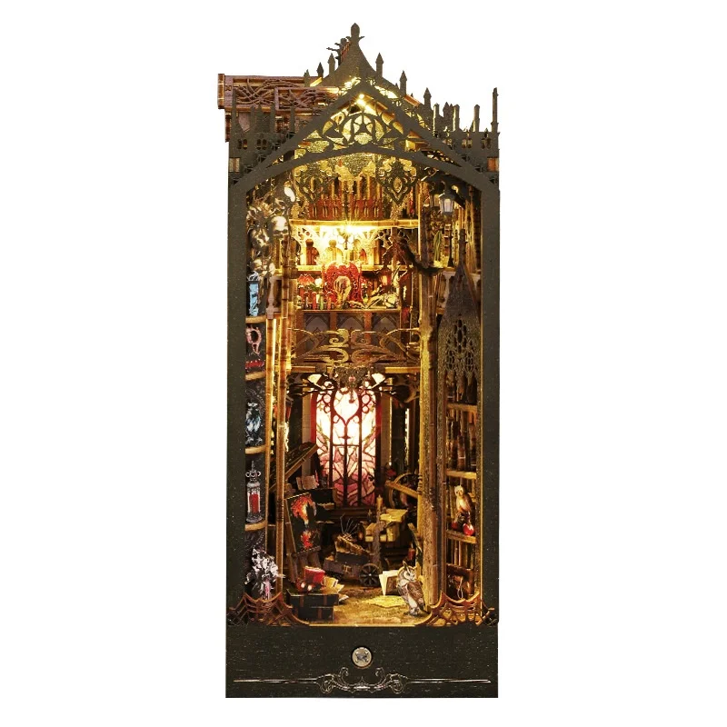 DIY Cabin Castle Hand-Assembled 3D Stereo Book Creative Wood Puzzle Model Ornaments Stylish Toy