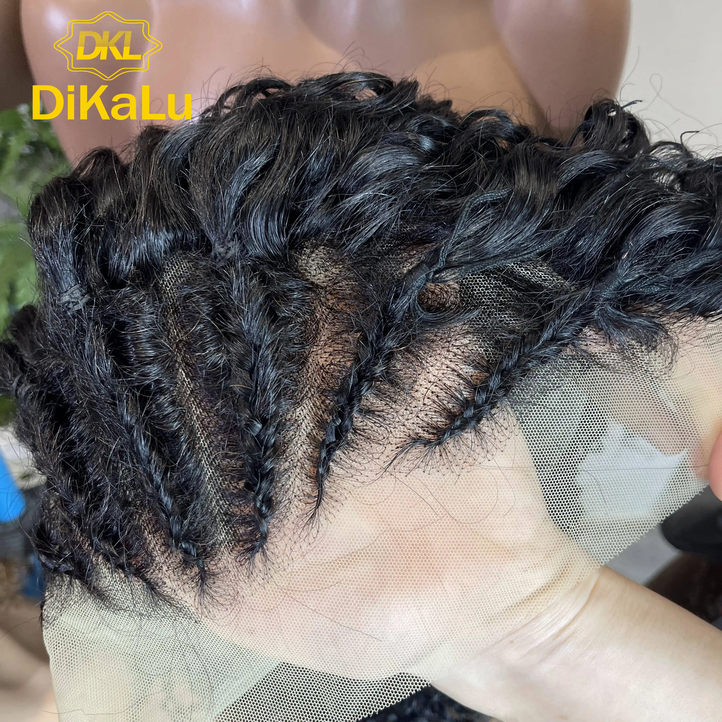 Braiding  HD Transparent Lace Front Short Bob Wigs With Full Density 13x4 Lace Frontal Curly Human Hair Wigs From Vietnamese