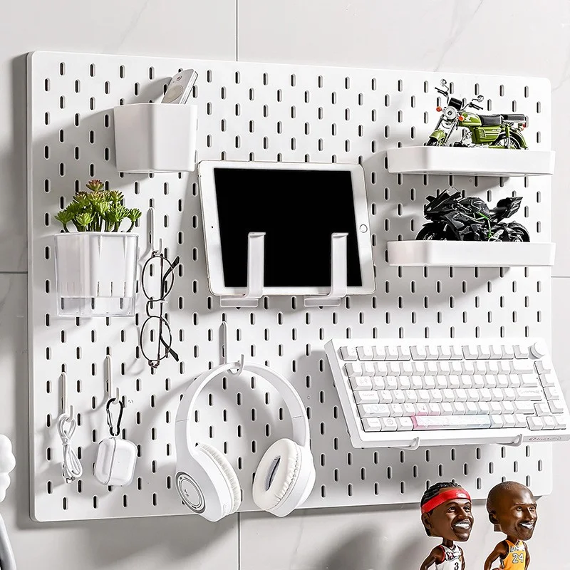 Wholesale big size pegboard combination kit  white pegboard and accessories modular hanging for wall organizers