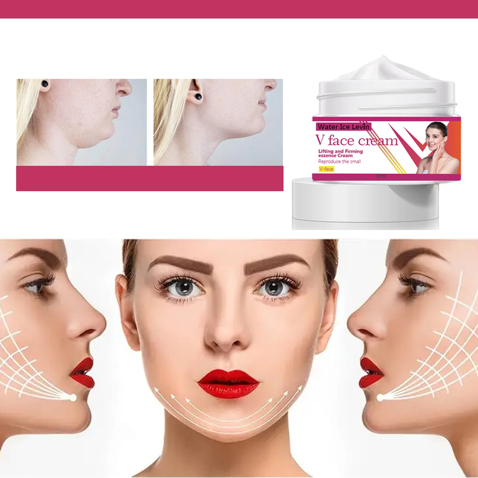Anti wrinkle V-face lifting cream for skin relaxation and reducing fine lines facial moisturizing cream,
