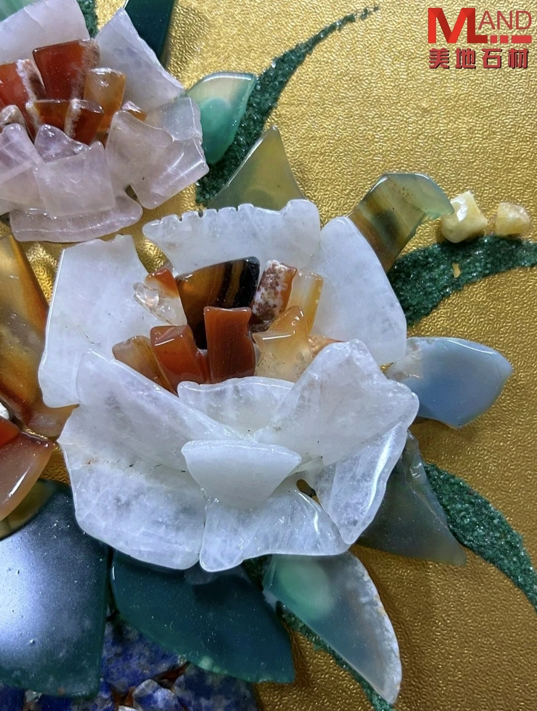 Studio direct sale handmade gemstone agate jade mosaic painting hanging picture