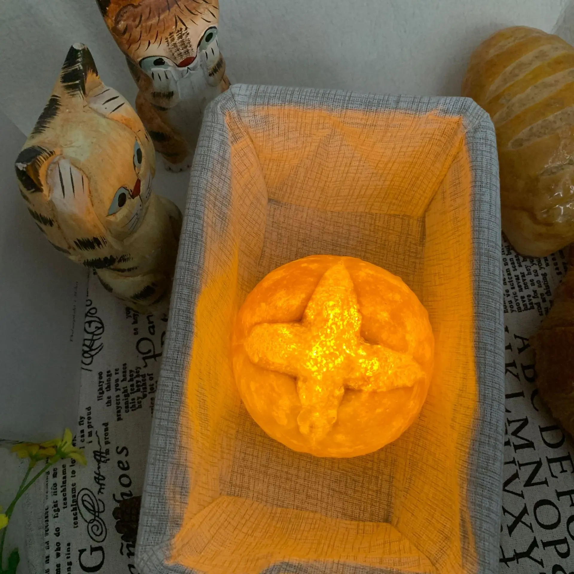 Croissant Lamp Toast Bread Light Cross Bun Ambient Light Cake Store Ornament Creative Gift LED Night Light