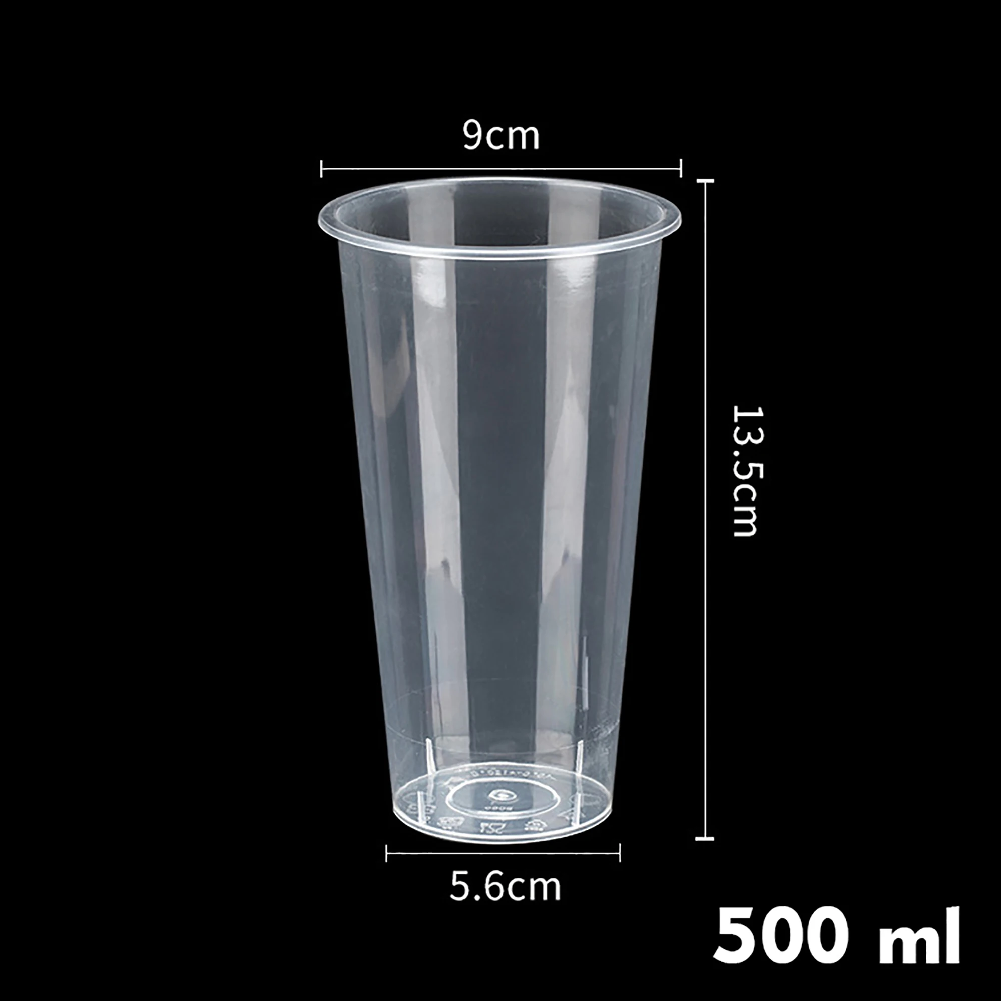 16 oz 500ml Thick Injection Customized Disposable pp 16oz Plastic Cups with Lids and Straws Wholesale