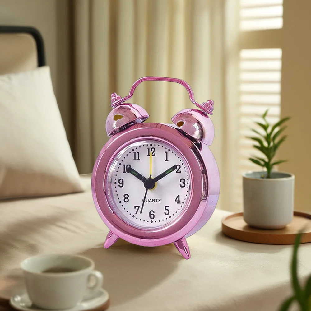 Pink Mini Smart Desk Clock with Sunrise Alarm and Wholesale Desk Clocks