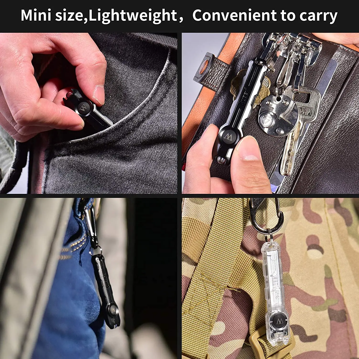 Wuben Promotion Gift Rechargeable Flashlight Clip Keychain Portable Mini Led Torch Mini Led Keychain Flashlight Small Light