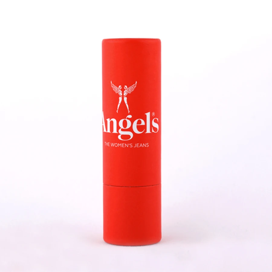 Cosmetic recycled push up white pink black white kraft chapstick packaging lip balm tubes cardboard