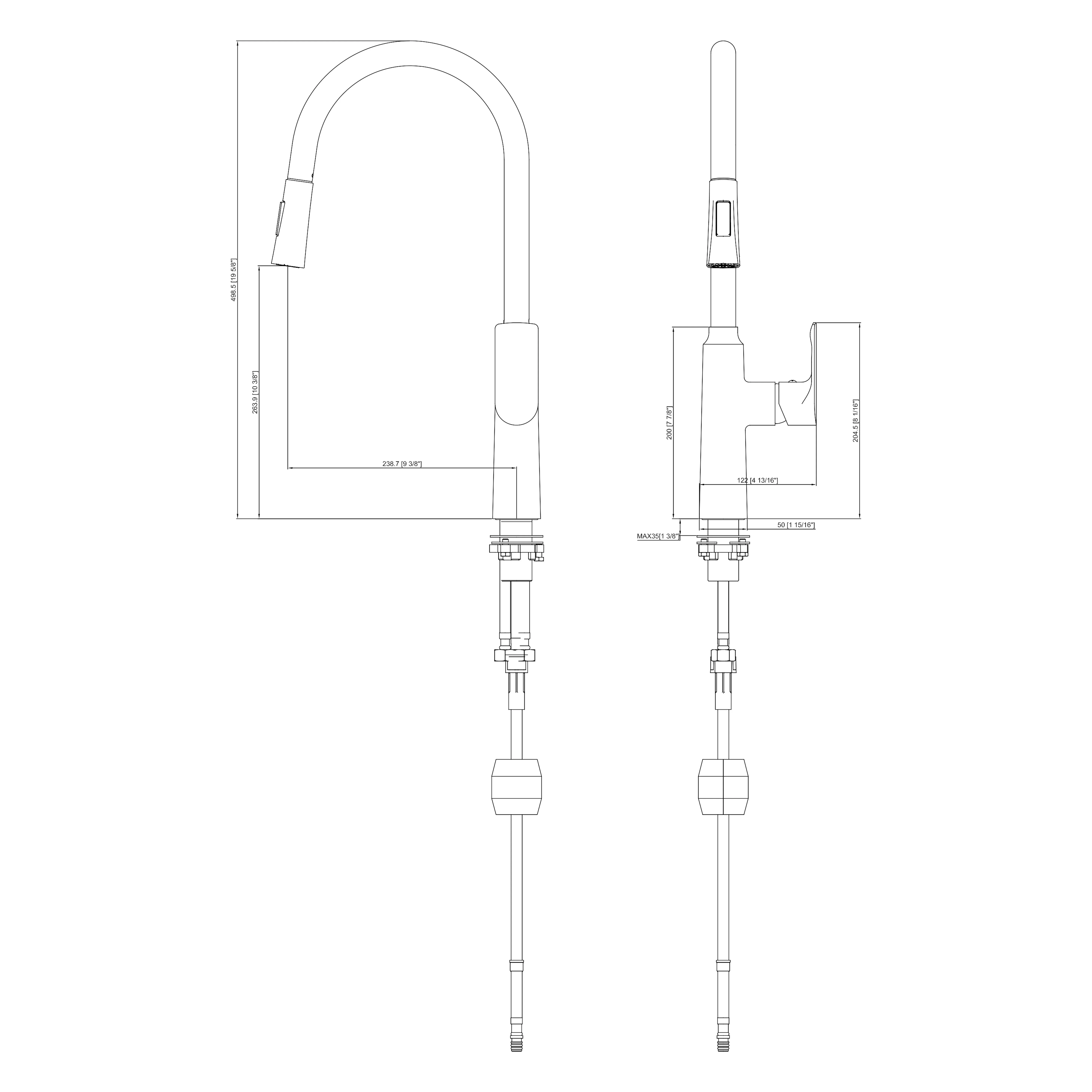 Kitchen Faucets Kitchen Sink Faucets Modern Ceramic Cold Hot Water Mixer Tap Commercial Stainless Steel Single Handle Pull Down