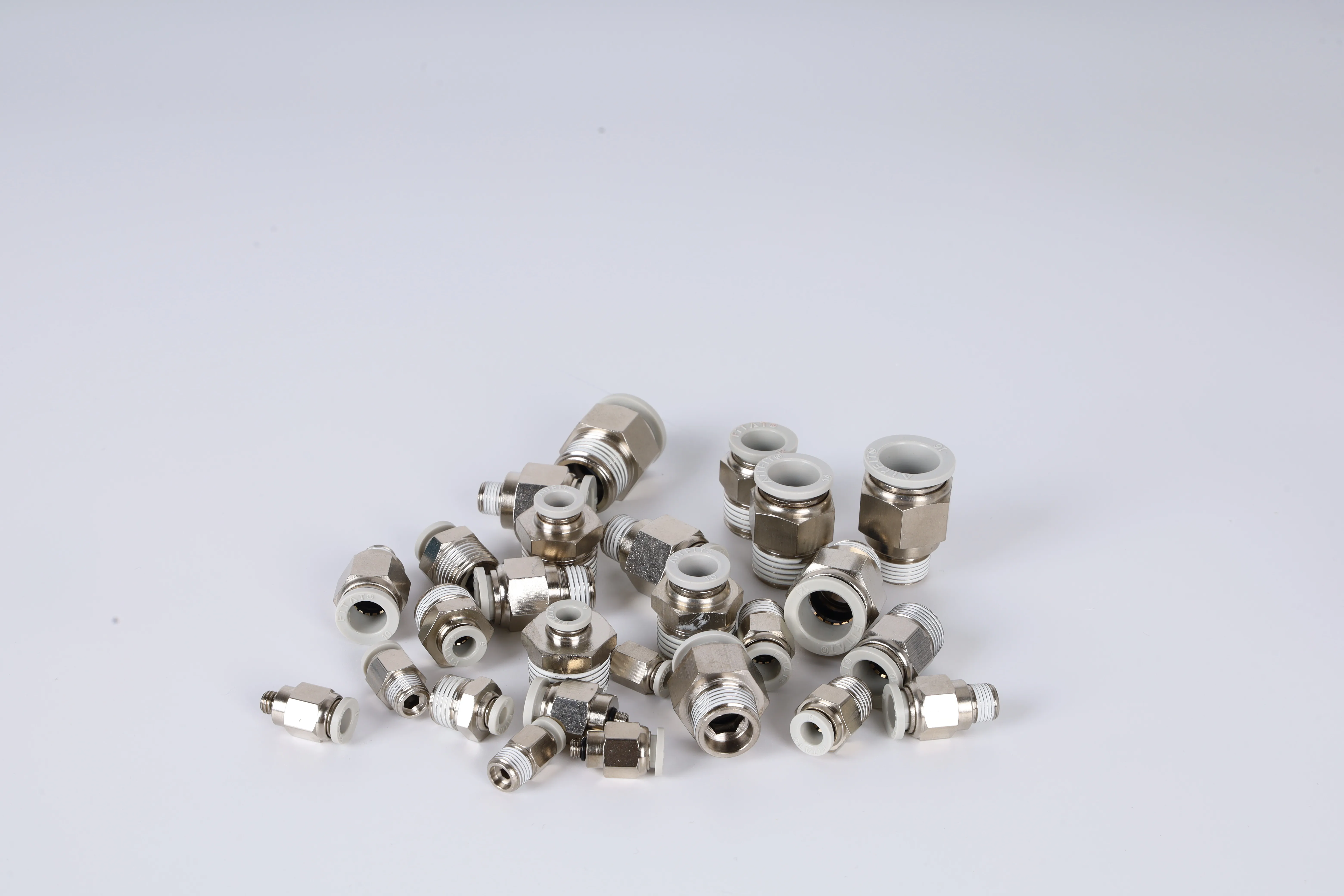 PC Straight Brass Push Fittings Male Thread 8mm BSP 1/4  One Touch Tube pneumatic connector