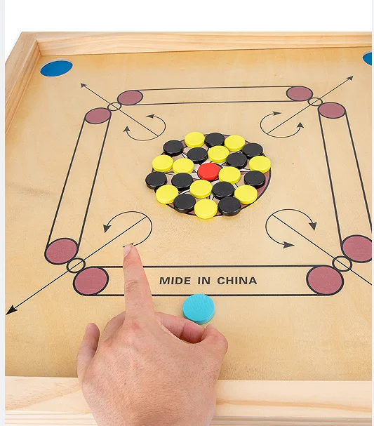 Деревянная Классическая настольная игра Carrom для детей друзей и семьи