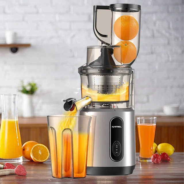 Fruit Machine Electric Household Vegetable Juice Multifunctional Slow Juicer Big Mouth Cold Press Commercial Orange ABS Housing